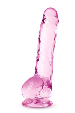 NATURALLY YOURS 8" CRYSTALLINE DILDO ROSE