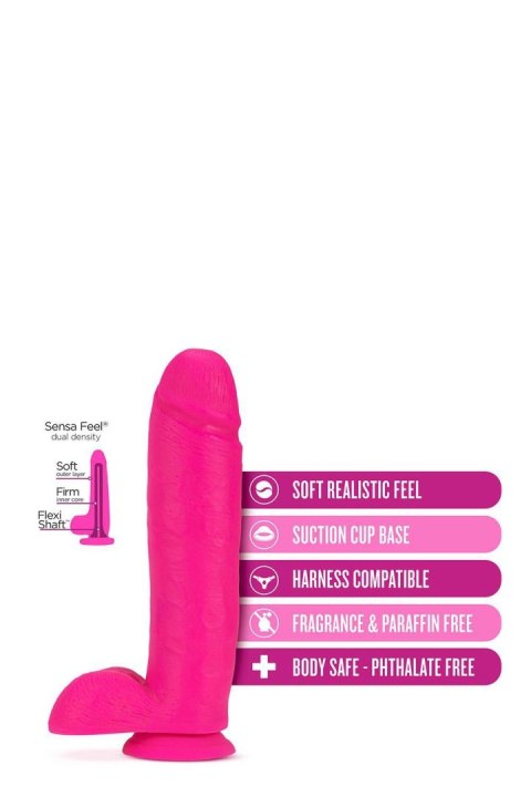 NEO 10 INCH DUAL DENSITY DILDO NEON PINK