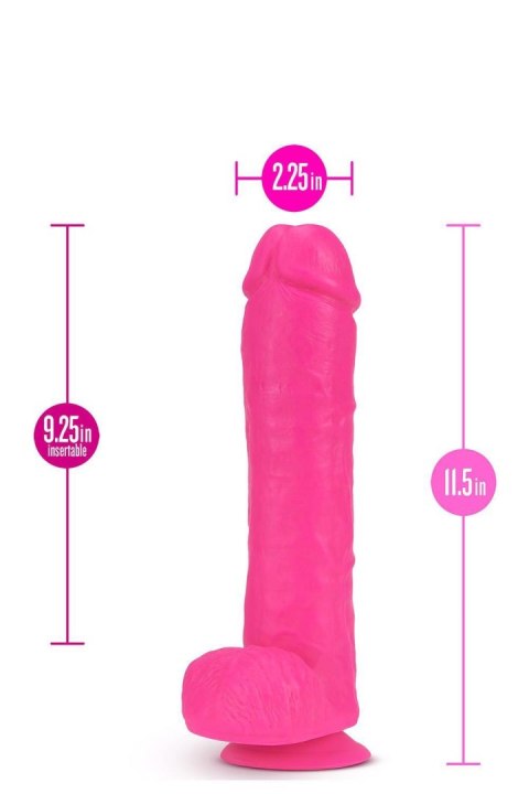 NEO 11 INCH DUAL DENSITY DILDO NEON PINK