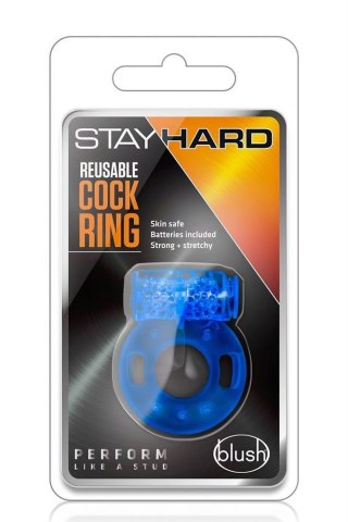 STAY HARD REUSABLE COCK RING BLUE