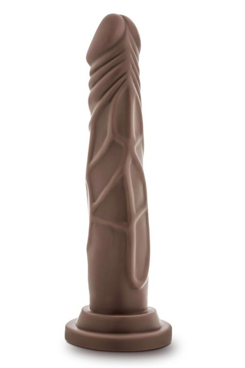 DR. SKIN SILICONE DR. CARTER 7 INCH DONG WITH SUCTION CUP CHOCOLATE