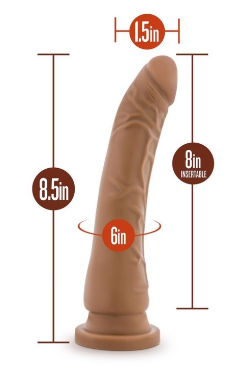 DR. SKIN SILICONE DR. NOAH 8 INCH DONG WITH SUCTION CUP MOCHA