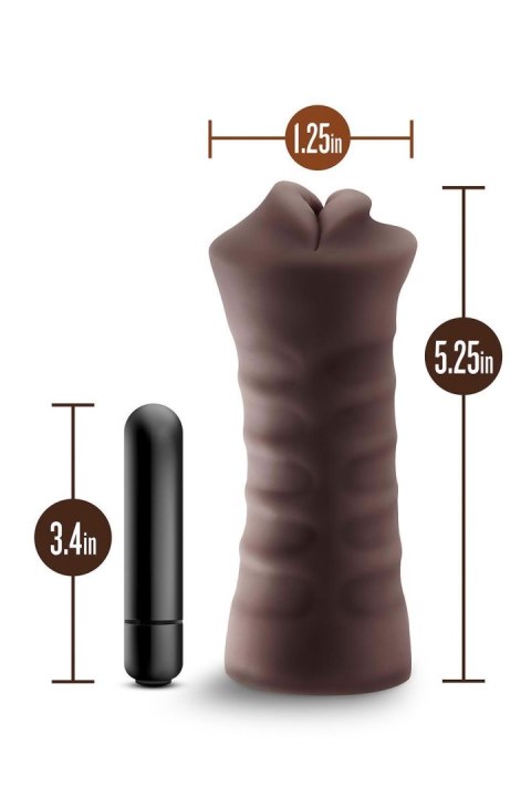 ENLUST KRYSTAL VIBRATING STROKER BROWN