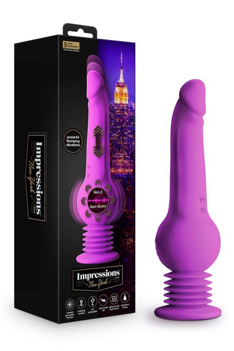 IMPRESSIONS NEW YORK GYROQUAKE DILDO PURPLE