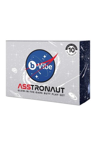 B-VIBE ASSTRONAUT GLOW-IN-THE-DARK BUTT PLAY SET