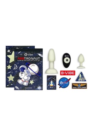 B-VIBE ASSTRONAUT GLOW-IN-THE-DARK BUTT PLAY SET