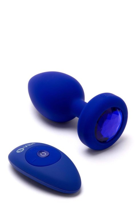 B-VIBE VIBRATING JEWEL PLUG L/XL NAVY