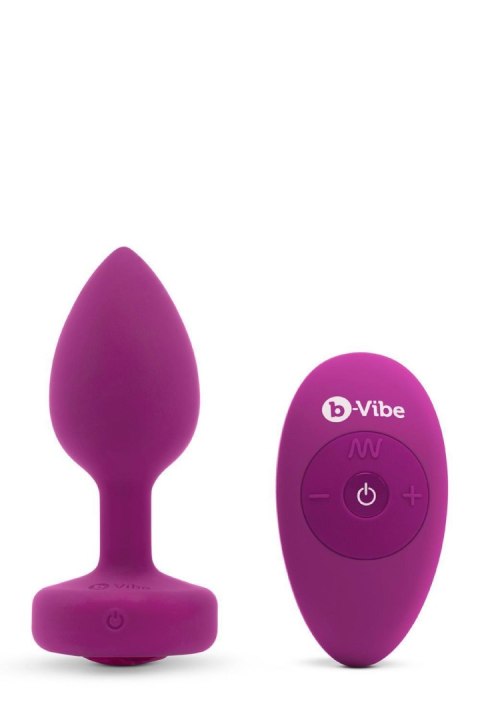 B-VIBE VIBRATING JEWEL PLUG S/M FUCHSIA