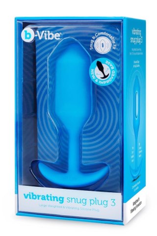 B-VIBE VIBRATING SNUG PLUG 3 BLUE