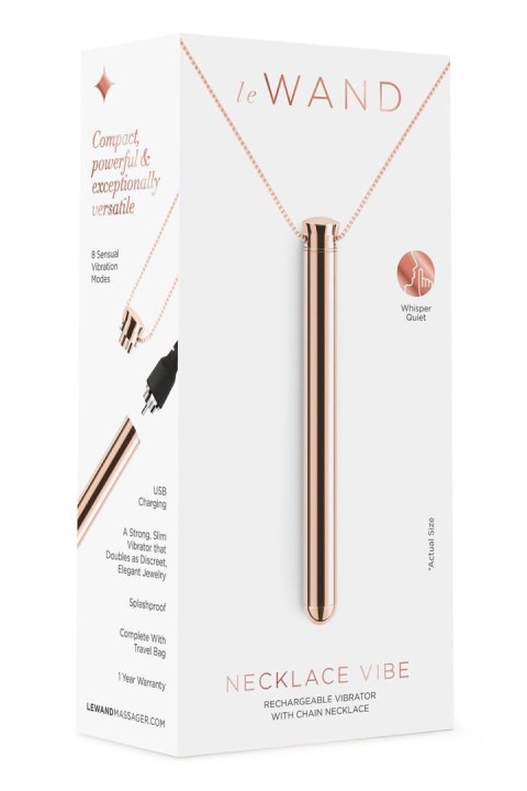 LE WAND LE WAND VIBRATING NECKLACE ROSE GOLD