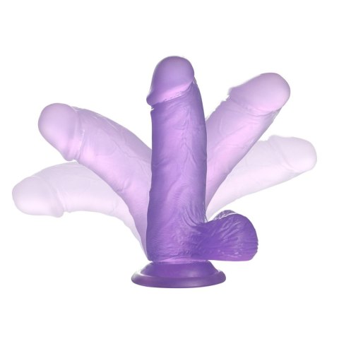 6"" Jelly Studs Crystal Dildo Small Purple