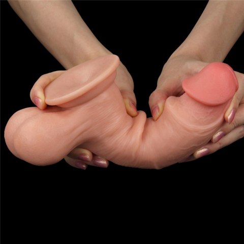 7.8'' Sliding Skin Dual Layer Dong - Whole Testicle