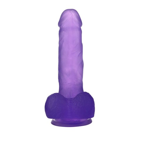 7"" Jelly Studs Crystal Dildo Medium Purple