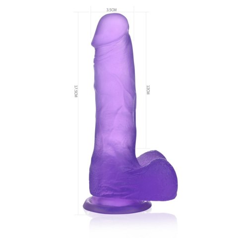 7"" Jelly Studs Crystal Dildo Medium Purple