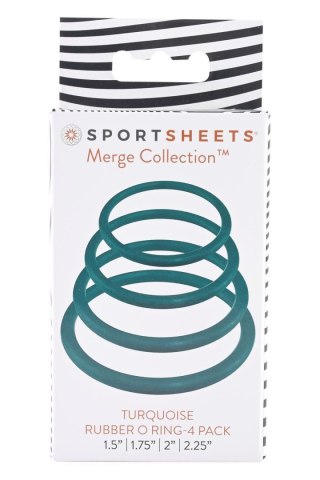 SPORTSHEETS TURQUOISE O RING 4 PACK