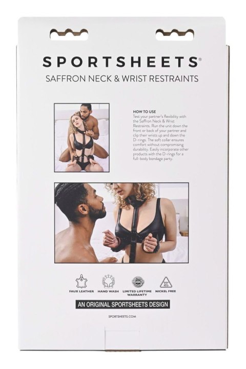 SPORTSHEETS SAFFRON NECK AND WRIST RESTRAINT