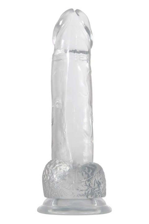 ADAM ET EVE CRYSTAL CLEAR 8 INCH DILDO