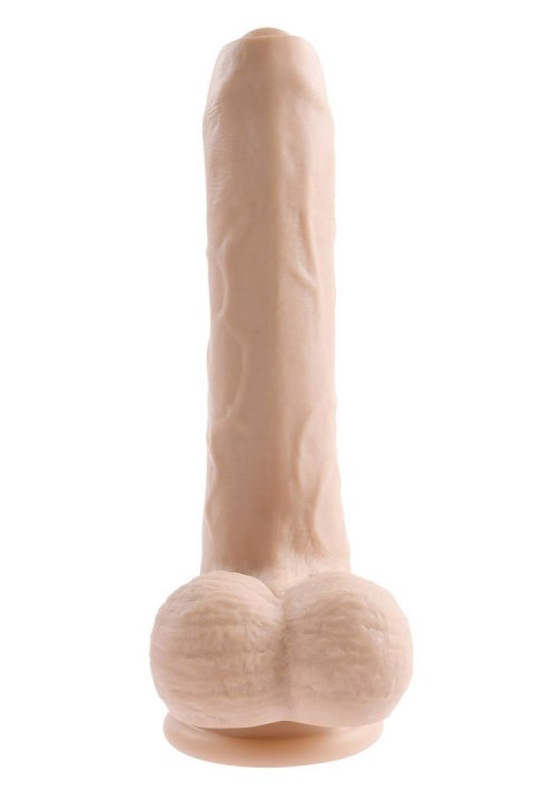 EVOLVED PEEK A BOO VIBRATING DILDO 8 INCH LIGHT