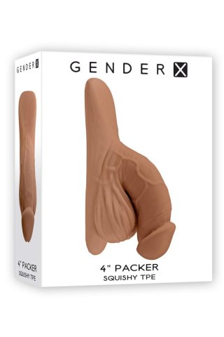 GENDER X 4INCH PACKER, MOCCA FLESH