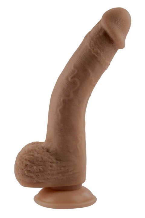 SELOPA 7 INCH 17 CM NATURAL FEEL FLEXSKIN DILDO DARK