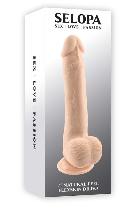 SELOPA 7 INCH 17 CM NATURAL FEEL FLEXSKIN DILDO LIGHT