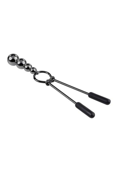 SELOPA BEADED NIPPLE CLAMPS BLACK CHROME