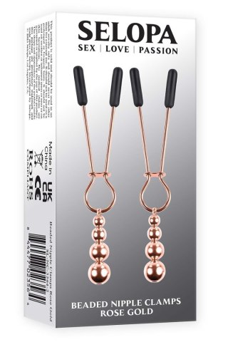 SELOPA BEADED NIPPLE CLAMPS ROSE GOLD