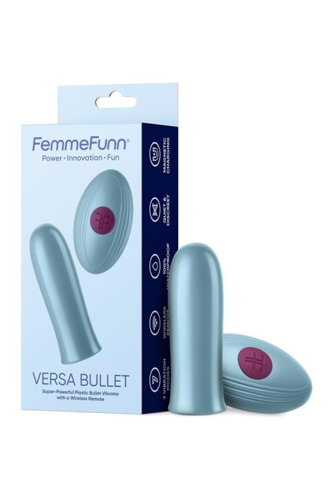 FEMMEFUNN VERSA BULLET WITH REMOTE LIGHT BLUE