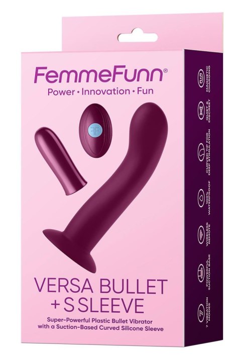 FEMMEFUNN VERSA BULLET WITH S SLEEVE DARK FUCSHIA