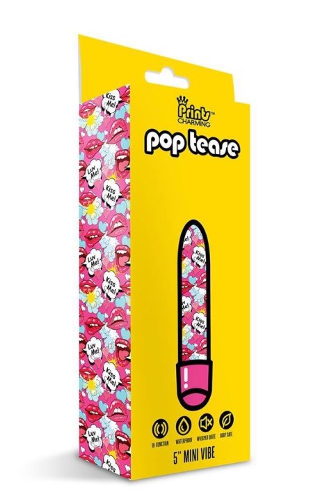 PRINTS CHARMING POP TEASE 5" MINI VIBE KISS ME PINK