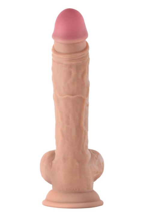 SHAFT MODEL A 10.5 INCH LIQUID SILICONE DONG WITH BALLS PINE