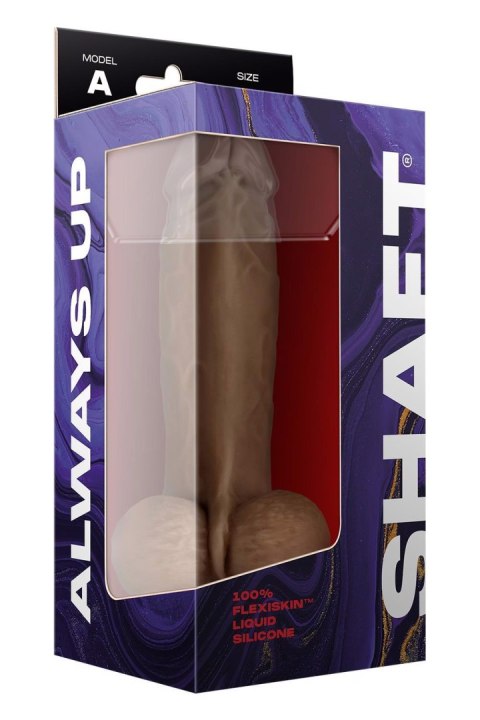 SHAFT MODEL A 8.5 INCH LIQUIDE SILICONE DONG WITH BALLS OAK