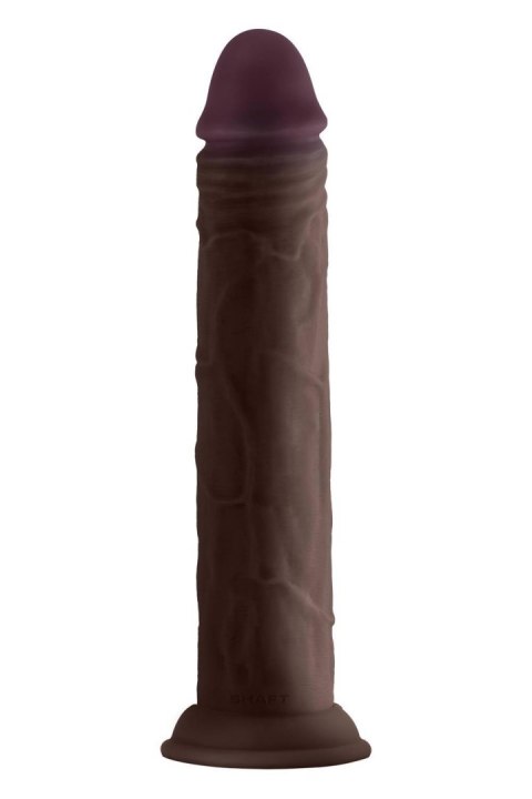 SHAFT MODEL J 9.5 INCH LIQUID SILICONE DONG MAHOGANY