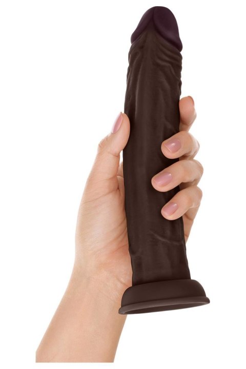 SHAFT MODEL J 9.5 INCH LIQUID SILICONE DONG MAHOGANY