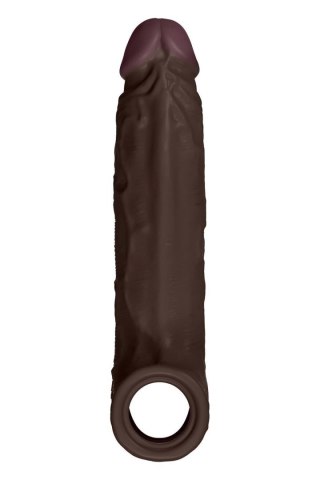 SHAFT SHEATH MODEL F 6.9 INCH LIQUID SILICONE SLEEVE MAHOGANY