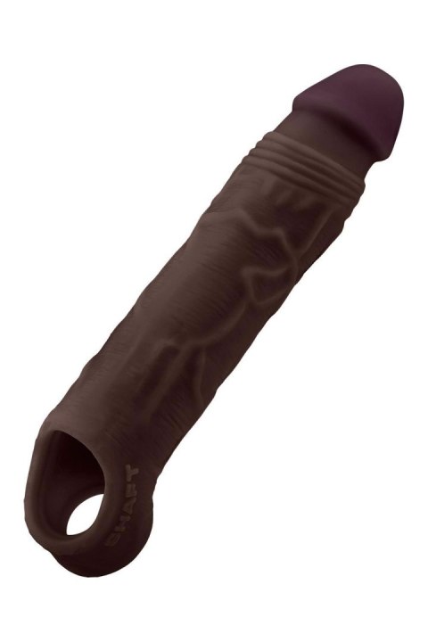 SHAFT SHEATH MODEL F SIZE 1 7.8 INCH LIQUID SILICONE SLEEVE MAHOGANY