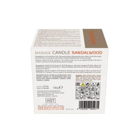 Świeca-Shiatsu Massage Candle Sandalwood 130g.