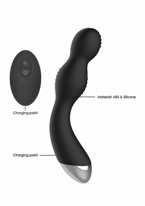 Remote Controlled E-Stim & Vibrating G/P-Spot Vibrator - Black