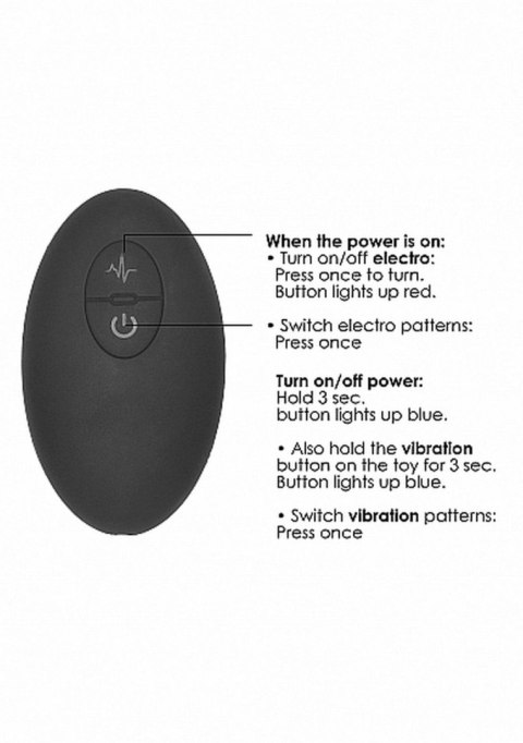 Remote Controlled E-Stim & Vibrating G/P-Spot Vibrator - Black