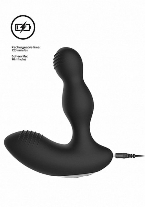 Remote Controlled E-Stim & Vibrating Prostate Massager - Black