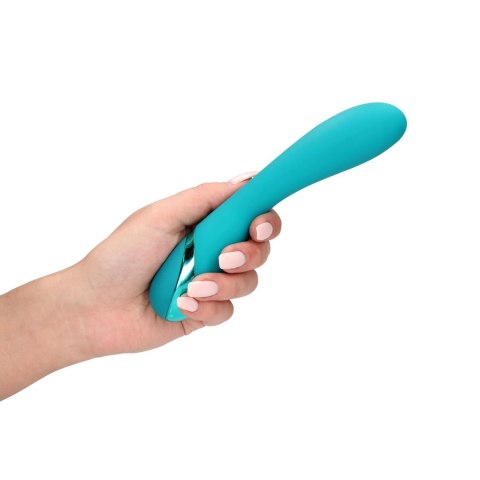 Smooth Silicone G-Spot Vibrator - Teal Blue