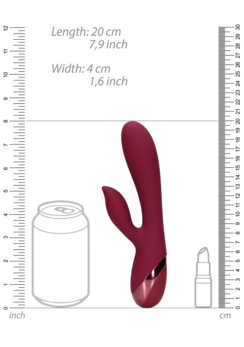 Smooth Silicone Rabbit Vibrator - Dark Cherry