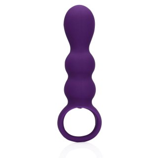 Teardrop Shaped Anal Vibrator - Clear Purple