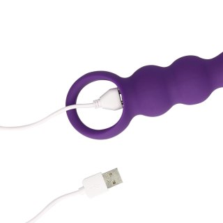 Teardrop Shaped Anal Vibrator - Clear Purple