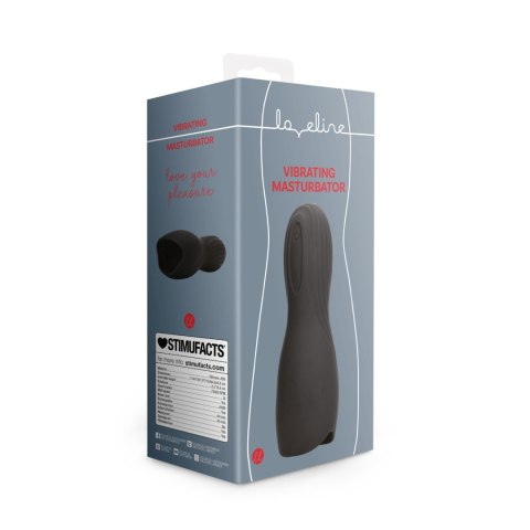 Vibrating Masturbator Sleeve - Licorice Black