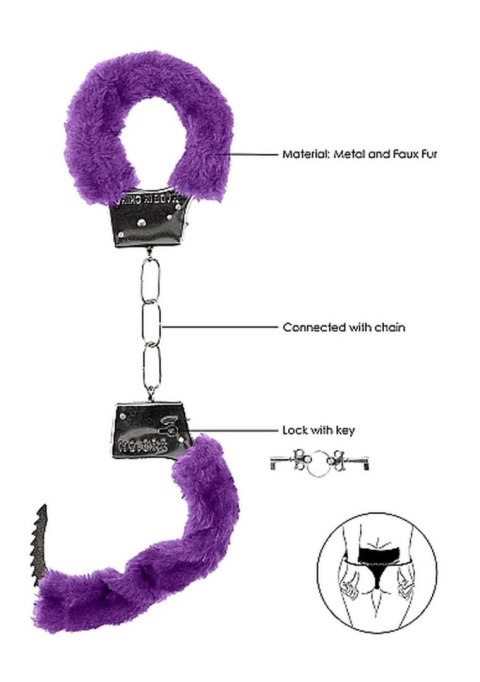 Beginner""s Handcuffs Furry - Purple