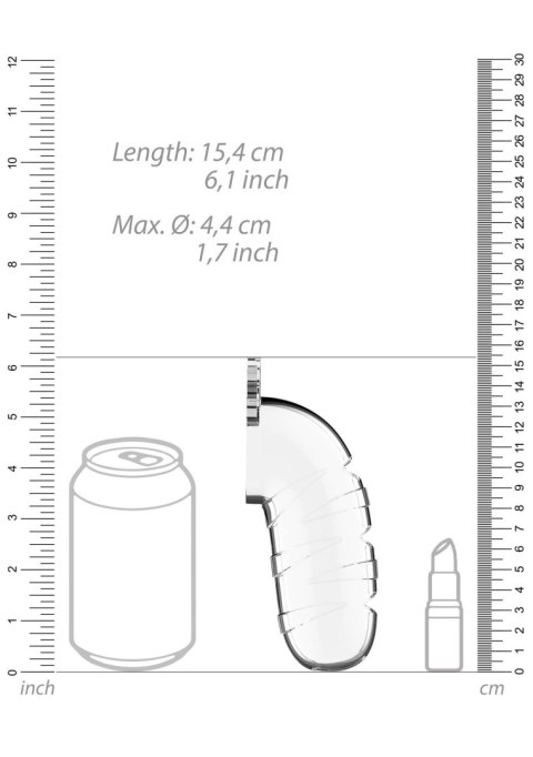 Model 17 - Chastity - 5.5"""" - Cock Cage - Transparent