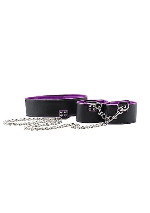 Reversible Collar and Wrist Cuffs - Purple