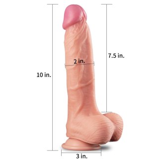 10"" Dual Layer Platinum Silicone Cock