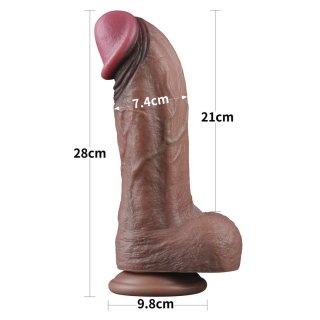 11"""" Dual Layered Silicone Cock XXL